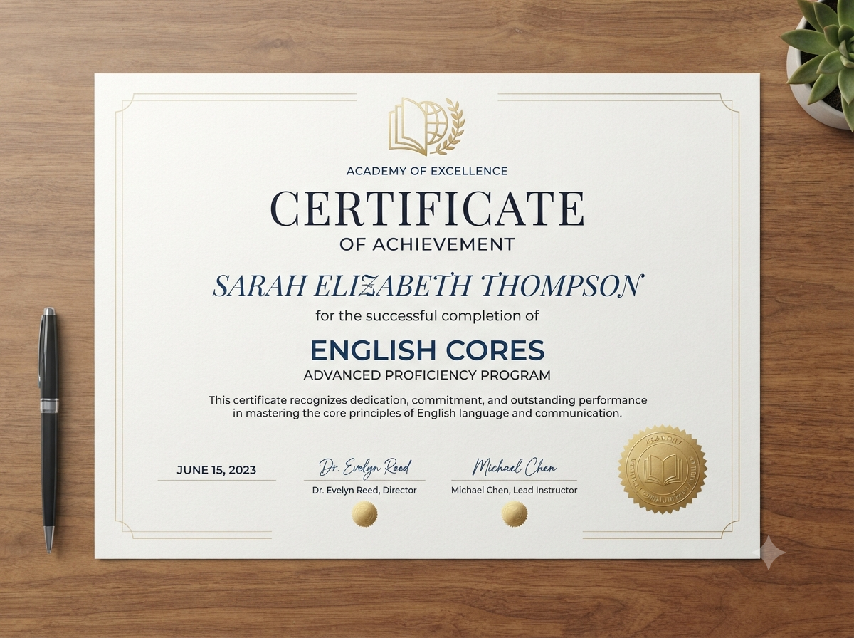 Fluent Path Certificate of Completion